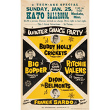 Poster Retrô Buddy Holly 1959 Concert