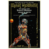 Poster Retrô Iron Maiden 1987 Tour 30x45cm Rock Plastificado
