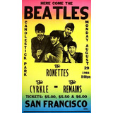 Poster Retrô The Beatles 1966 Concert - Decor 33 Cm X 48 Cm