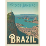 Pôster Vintage- Rio De Janeiro Brazil