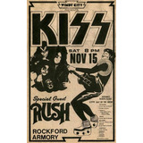 Poster Vintage Kiss Special Guest Rush- Decor 30 Cm X 42 Cm