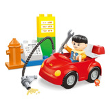 Posto De Serviços Blocos Para Montar 13 Peças Polibrinq