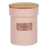 Pote Açúcar Lata Porta Sugar 1 Litro Rose Matte Condimentos