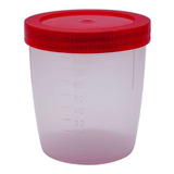 Pote Coletor Universal 80ml Estéril Com Tampa C/100 Unidades