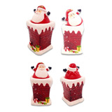 Pote Com Tampa Porcelana Enfeite De Natal Bomboniere 19,5cm