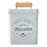Pote De Lata Hermético Biscoitos Sweet Home Vintage 1 Litro