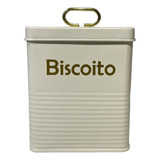 Pote De Lata Hermético Biscoitos Vintage 1 Litro 