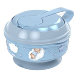 Pote De Papinha Com Amassador Kit Refeição Bebê Rosa Azul 