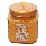 Pote De Vidro Com Tampa Bronze 1l Retrô Vintage Americano Cor Bronze