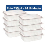 Pote Descartável 350ml Tampa Freezer Microondas