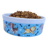 Pote E Tigela Porcelana Coelho Aves 600ml Atóxica Cor Cachorro Colorido