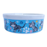 Pote E Tigela Porcelana Coelho Aves 600ml Atóxica Cor Gato Colorido