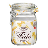 Pote Fido Italiano Hermético De Vidro 1 Litro Bormioli Rocco