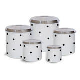 Pote Para Alimentos Jhs Kit Mantimentos Cozinha Porta Mantimento Jogo De Lata De Cozinha Decorada 5000ml Branco