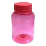 Pote Para Cápsulas Pet 200ml C/ Tampa Lacre (50 Unid) Sabor Rosa C/ Pink
