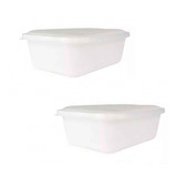 Pote Plástico 1000ml C/tampa Delivery C/25un C/divisórias
