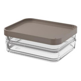 Pote Porta Frios Duplo Empilhavel Coza Clear Duo 560ml 