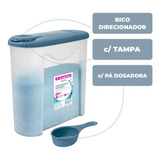 Pote Porta Sabão Em Pó 1kg C/ Tampa E Dosador Lavanderia