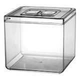 Pote Quadrado Ps Cristal Multiuso C/ Tampa 5l