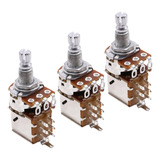 Potenciômetro De Guitarra Push Pull 3 Peças A500k 18mm