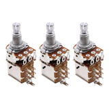 Potenciômetro De Guitarra Push Pull 3 Peças A500k 18mm