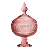 Potiche Bomboniere Com Pè Rosê L´hermitage Cor Rosa