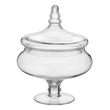 Potiche Bomboniere Vaso Decorativo 31x24 Vidro Transparente
