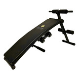 Prancha Abdominal Regulável Com Halteres Pel-fit45 Preta