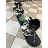 Prancha Snowboard Salomon Com Botas E Binding Burton