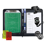 Prancheta Futebol De Campo C/ Pasta Tática Magnética Kief + Apito Fox 40 Pearl Dedal + Cronometro + Moeda + Cartão