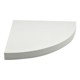 Prateleira De Canto / Quina 40 Cm Branca Curva Embutida