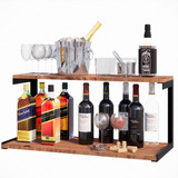 Prateleira Nicho Adega Bar Industrial Bebidas Dupla 60cm