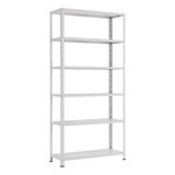Prateleira Prateleiras Jgc Comercial Estante De Aço Industrial Branco Pintura Eletrostátitca - 92cm X 194cm X 27cm E 3mm De Espessura - Suporta Até 120kg