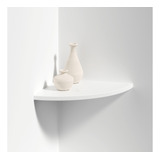 Prateleira Quina / Canto De 30 Cm Branco Borda Arredondada