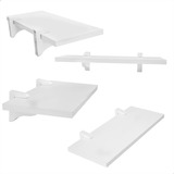 Prateleiras Mdf Kit Com 04 Parede Sala Escritório Suporte 