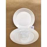 Prato Acrílico Refeição Resistente Branco 22cm 350un.