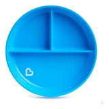 Prato Com Ventosa E 3 Divisões - Stay Put - Munchkin Cor Azul