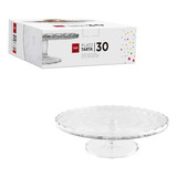 Prato De Bolo Torta Petisqueira Boleira Vidro Com Pé 29cm