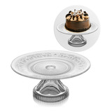 Prato De Vidro Com Pé Suporte Para Doces Bolos Confeitaria