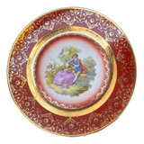 Prato Decorativo De Parede Antigo Em Porcelana Dp 541