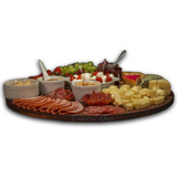Prato Giratório G Mesa 60cm Madeira Cozinha Mesa Posta Frios