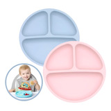 Prato Infantil De Silicone Com Ventosas