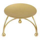 Prato Porta Velas Castiçal Dourado Decorativo Candelabro