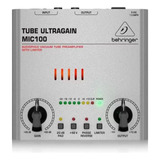 Pré Amplificador Microfones Tube Ultragain Mic100 Behringer