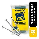 Prego 19x39 Com Cabeça 3.1/2x9 Gerdau