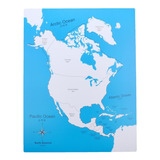 Prémio Montessori Puzzle Mapa Do Mundo De América Do Norte