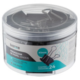 Prendedor De Papel Bazze Binder 41mm Preto