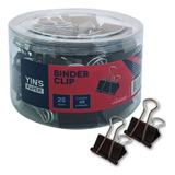 Prendedor De Papel Binder Clip 25mm Caixa Com 48 Unidades