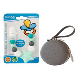 Prendedor + Porta Chupeta Silicone Clingo Novo Original Op3
