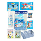 Presente Chá De Bebê Enxoval Maternidade Cesta Shampoo Bebe
